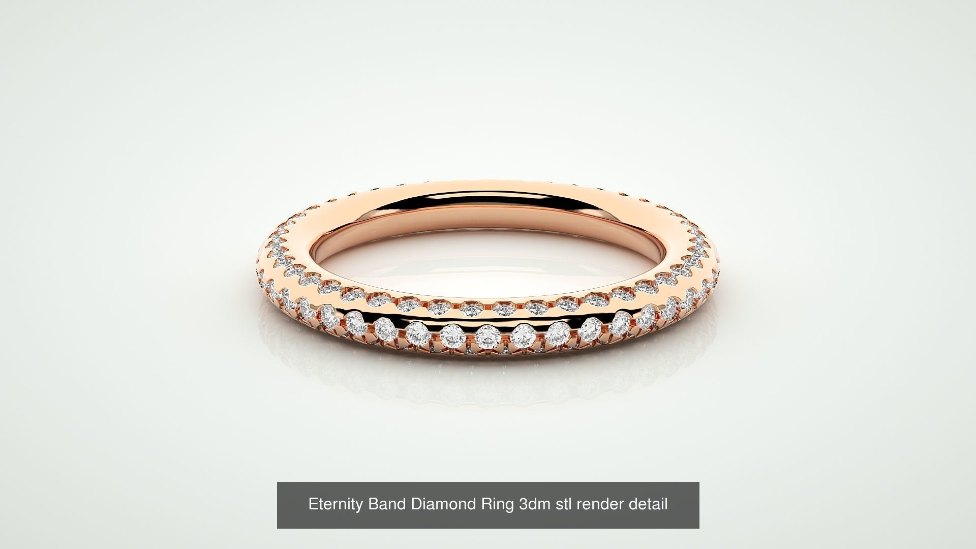 72 Full Eternity Band Diamond Ring 3dm stl render detail 3D Model Collection_50
