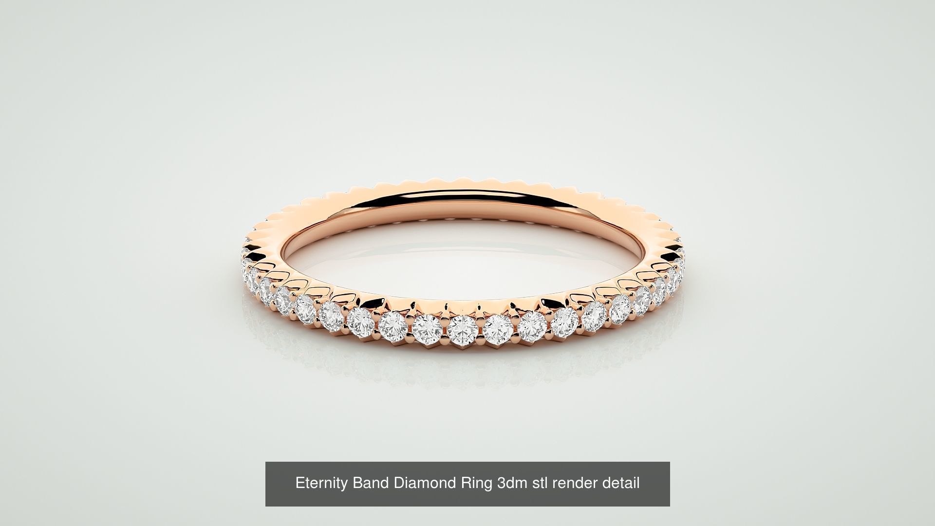 72 Full Eternity Band Diamond Ring 3dm stl render detail 3D Model Collection_54