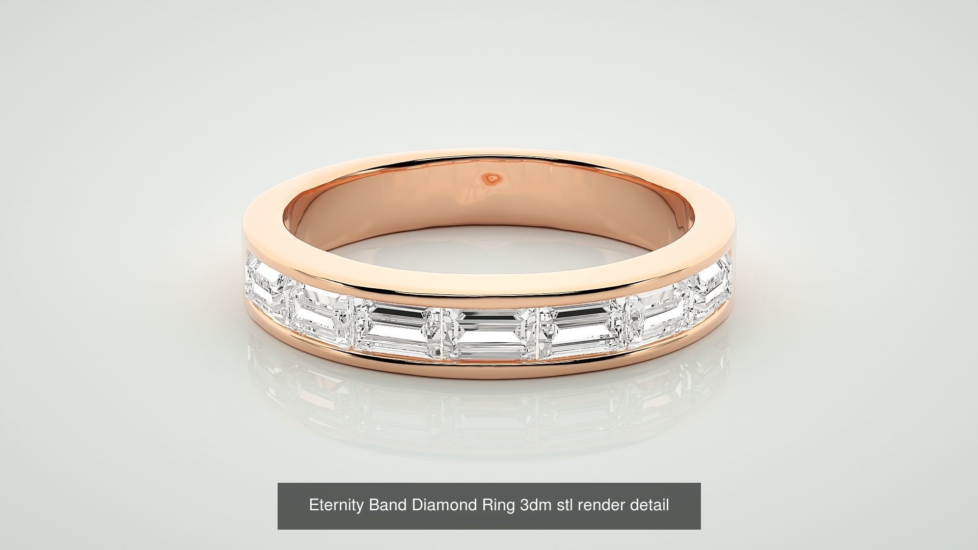 72 Full Eternity Band Diamond Ring 3dm stl render detail 3D Model Collection_67