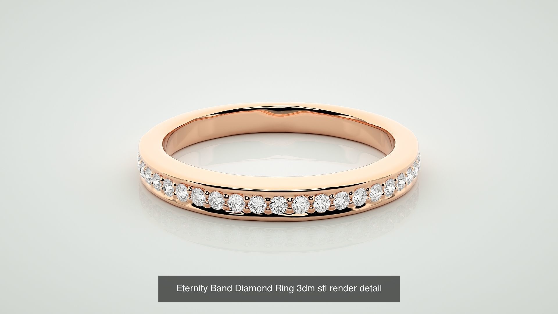 72 Full Eternity Band Diamond Ring 3dm stl render detail 3D Model Collection_28