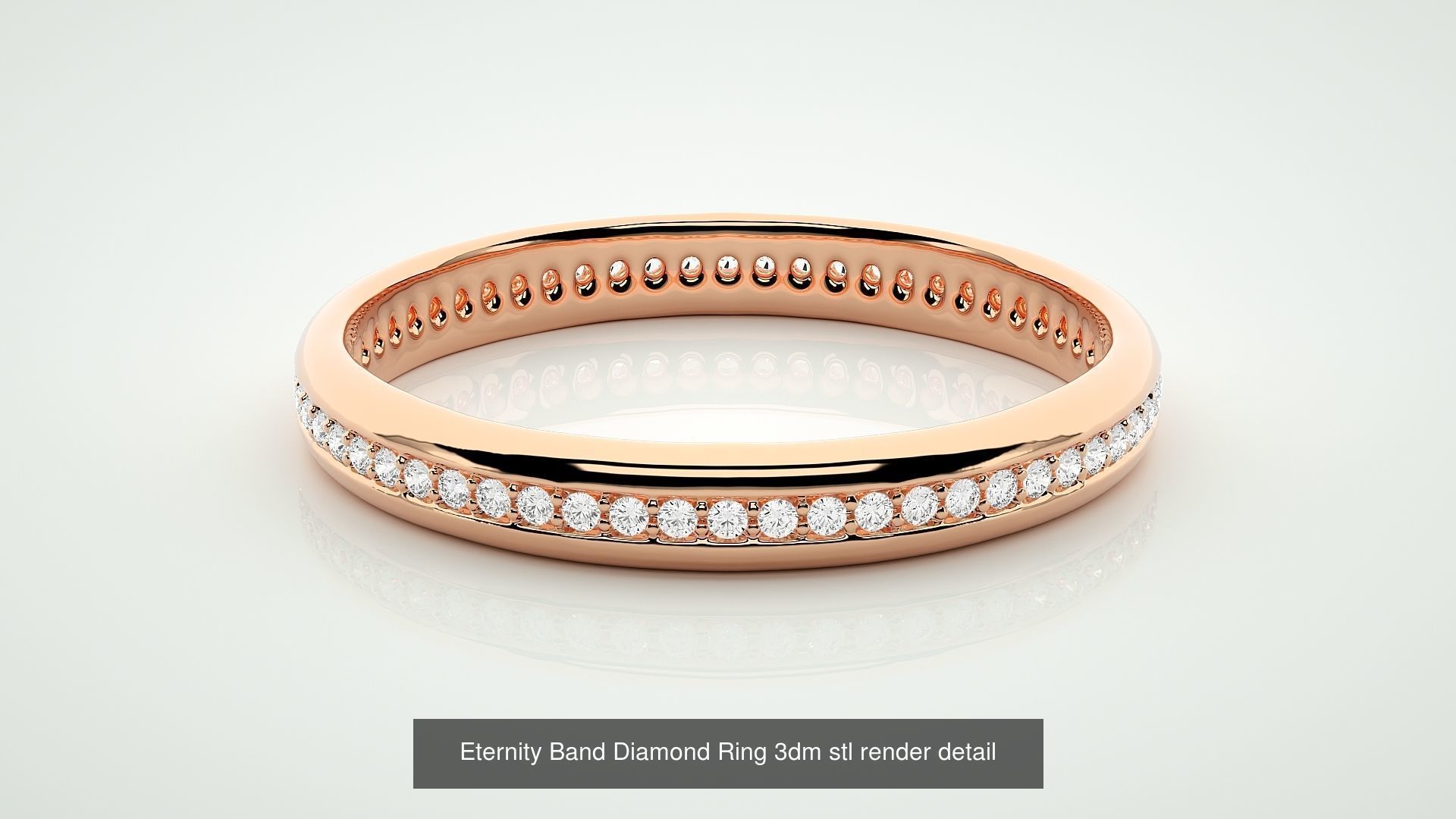 72 Full Eternity Band Diamond Ring 3dm stl render detail 3D Model Collection_20