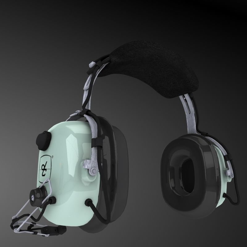 David Clark H10-36 Pilots headset Low-poly 3D model_4