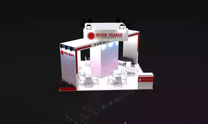 Exhibition Stall Size 6 m x 6 m  Height 450 cm 3D model
