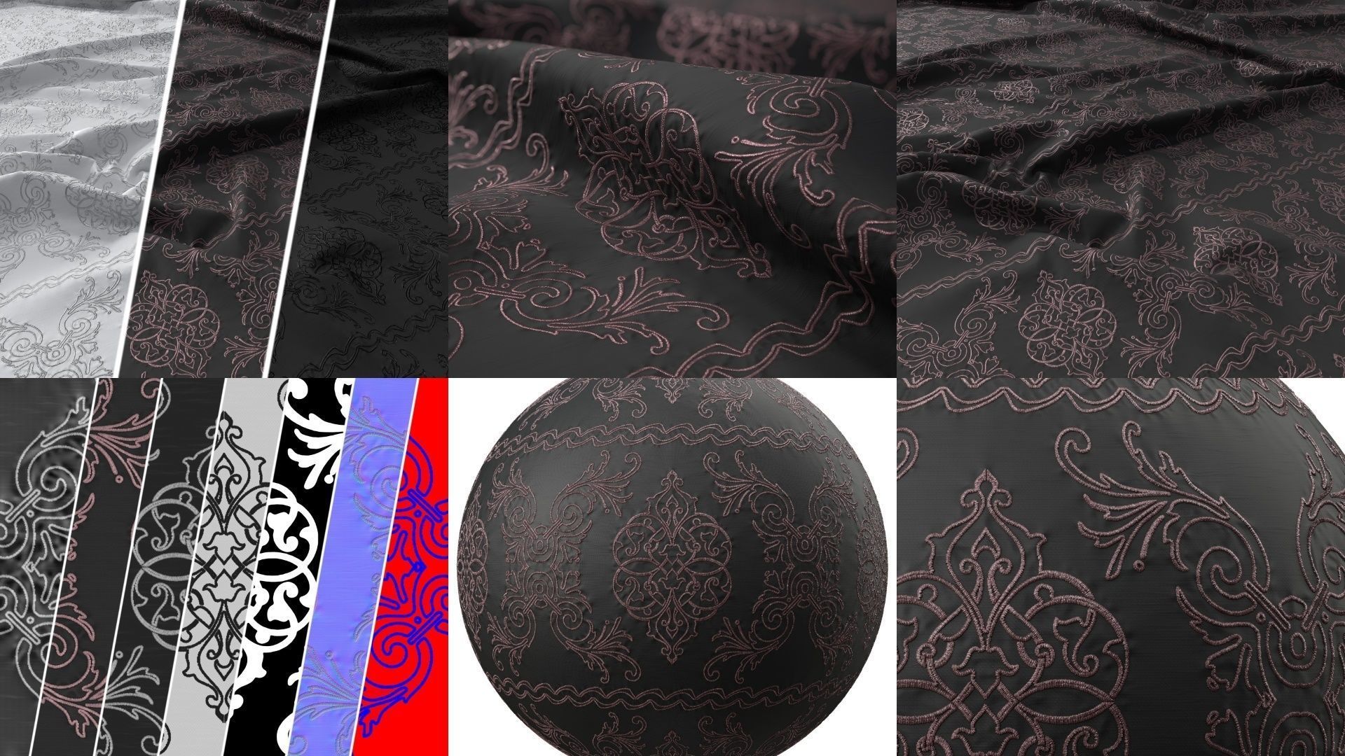 Embroidery - Stitches - NeedleWork - Alpha - Brush - PBR Mats Texture_19