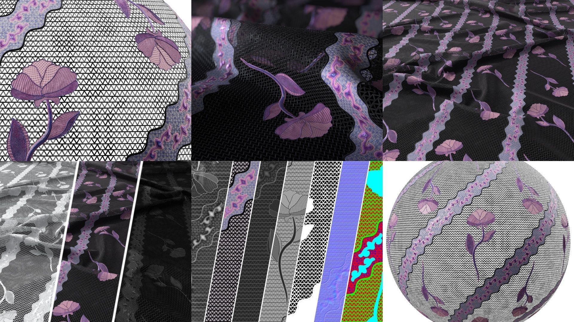 Embroidery - Stitches - NeedleWork - Alpha - Brush - PBR Mats Texture_12