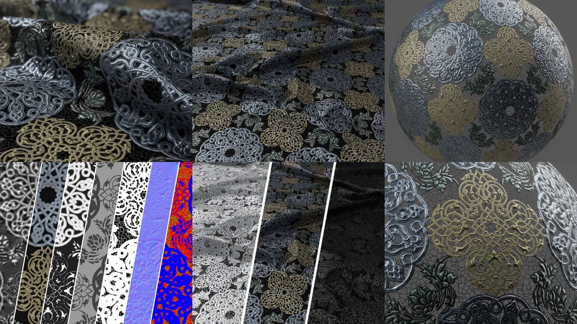 Embroidery - Stitches - NeedleWork - Alpha - Brush - PBR Mats Texture_14