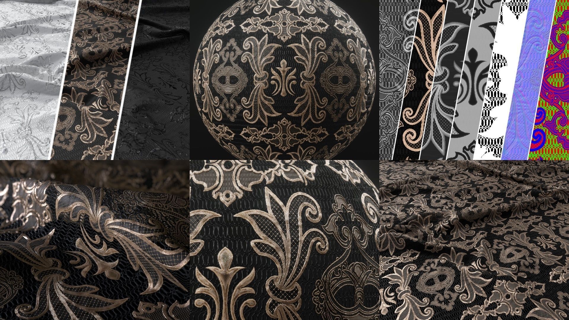 Embroidery - Stitches - NeedleWork - Alpha - Brush - PBR Mats Texture_9