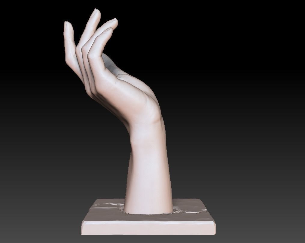 Woman hand art decorative printable sculpt  3D print model_9
