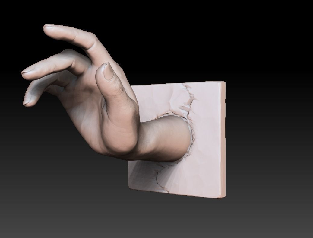 Woman hand art decorative printable sculpt  3D print model_8