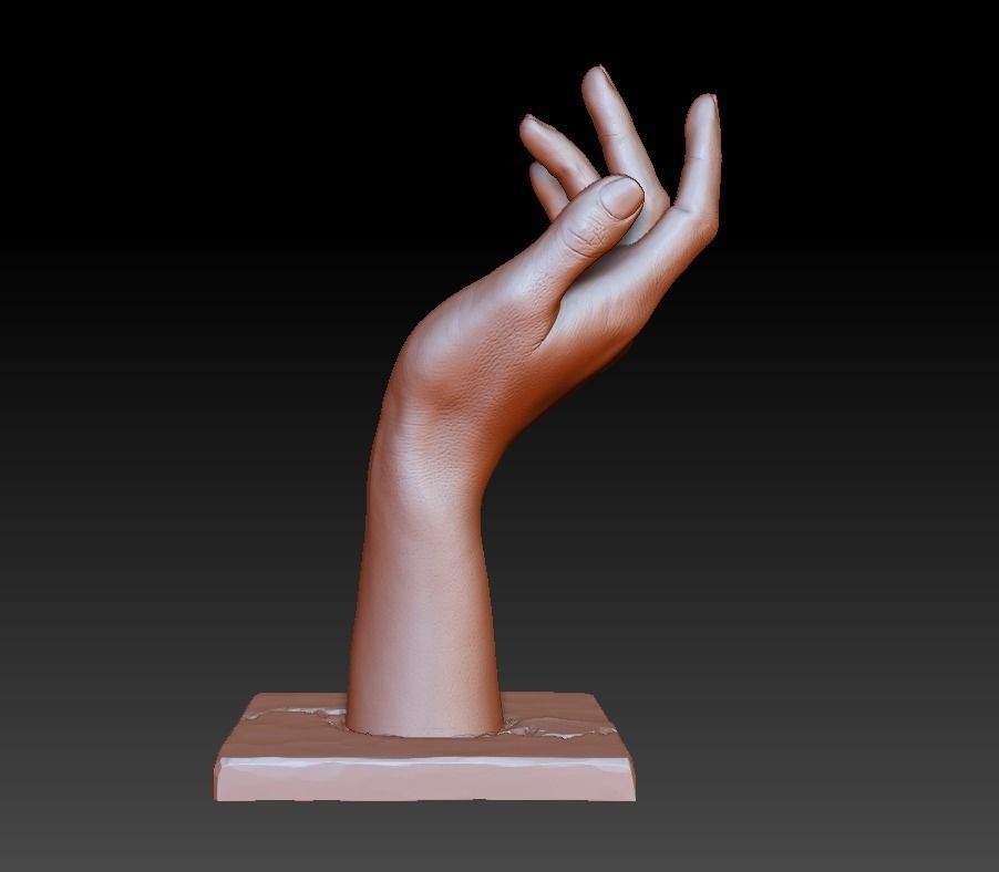 Woman hand art decorative printable sculpt  3D print model_12