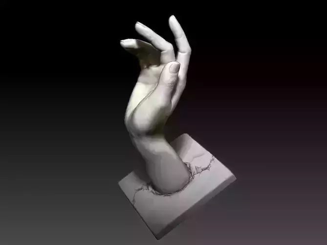 Woman hand art decorative printable sculpt  3D print model