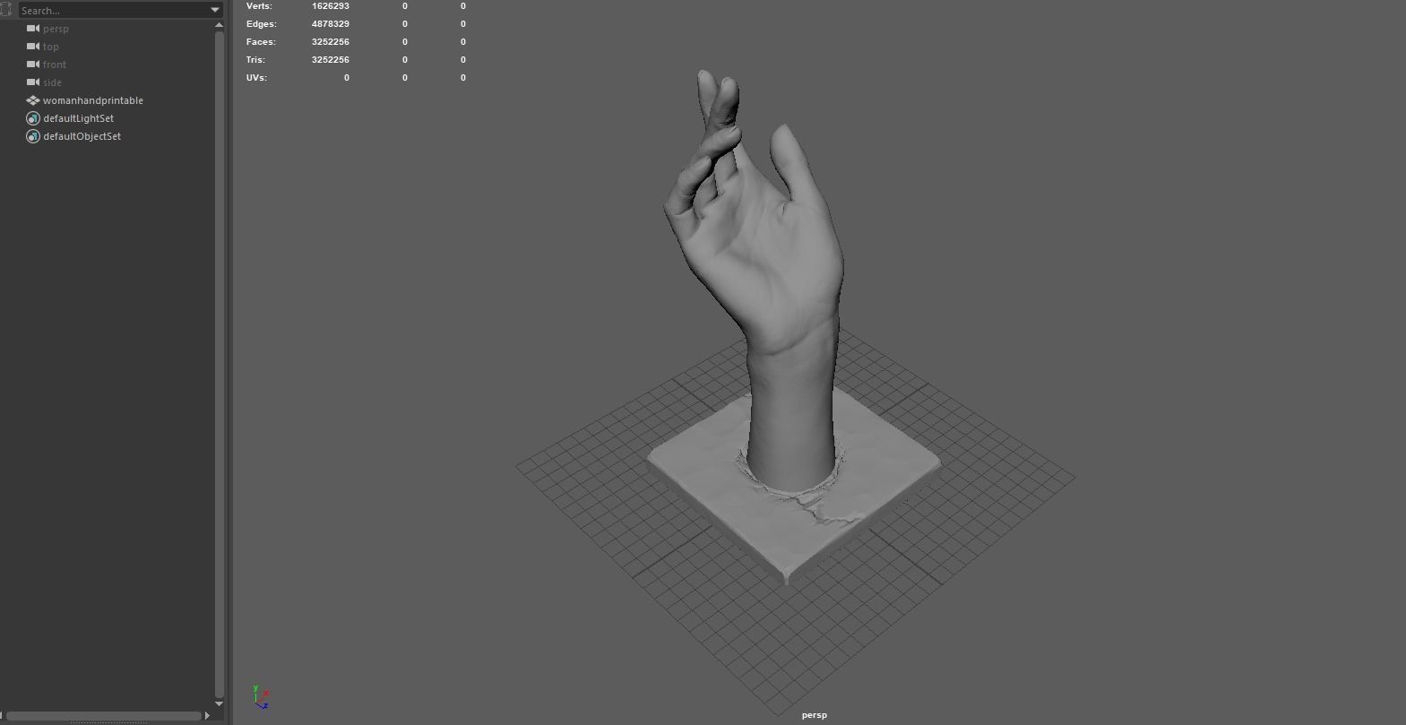 Woman hand art decorative printable sculpt  3D print model_7