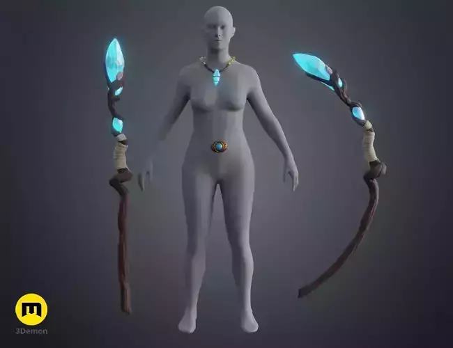 Kena Bridge of Spirits - Staff Bow and Accessories 3D print model