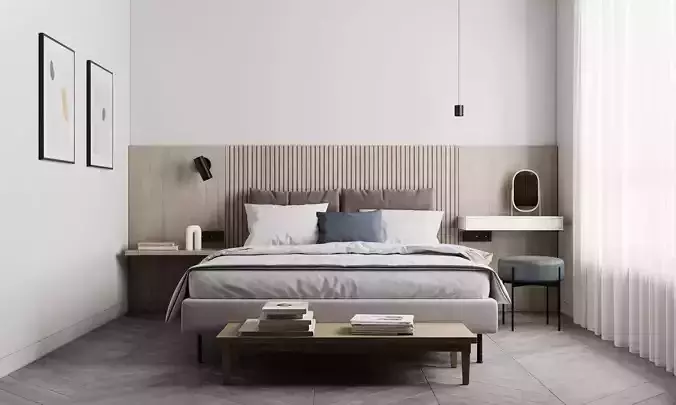 Minimalistic scandinavian bedroom