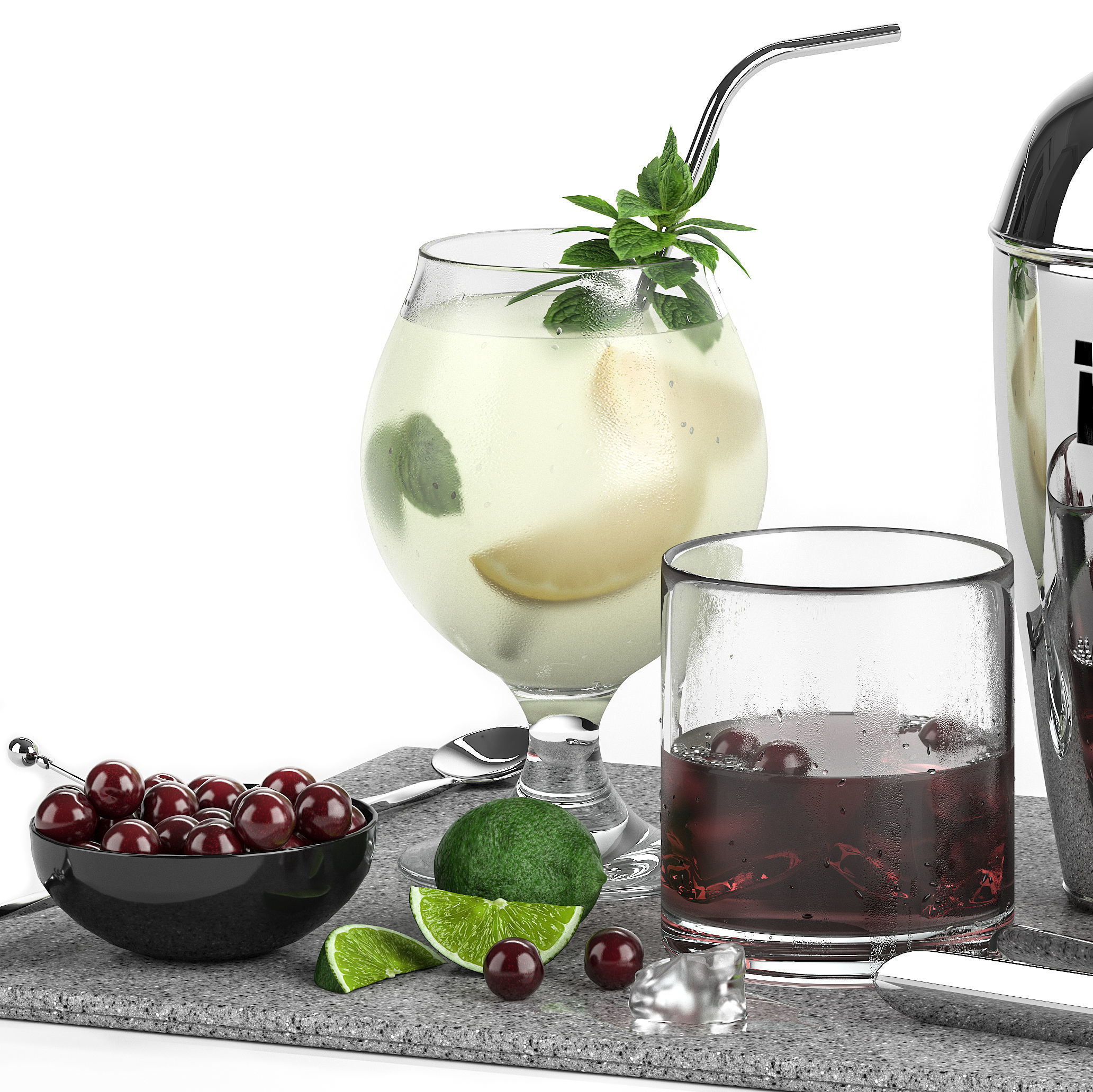cocktail-Decor-set 3D model_2