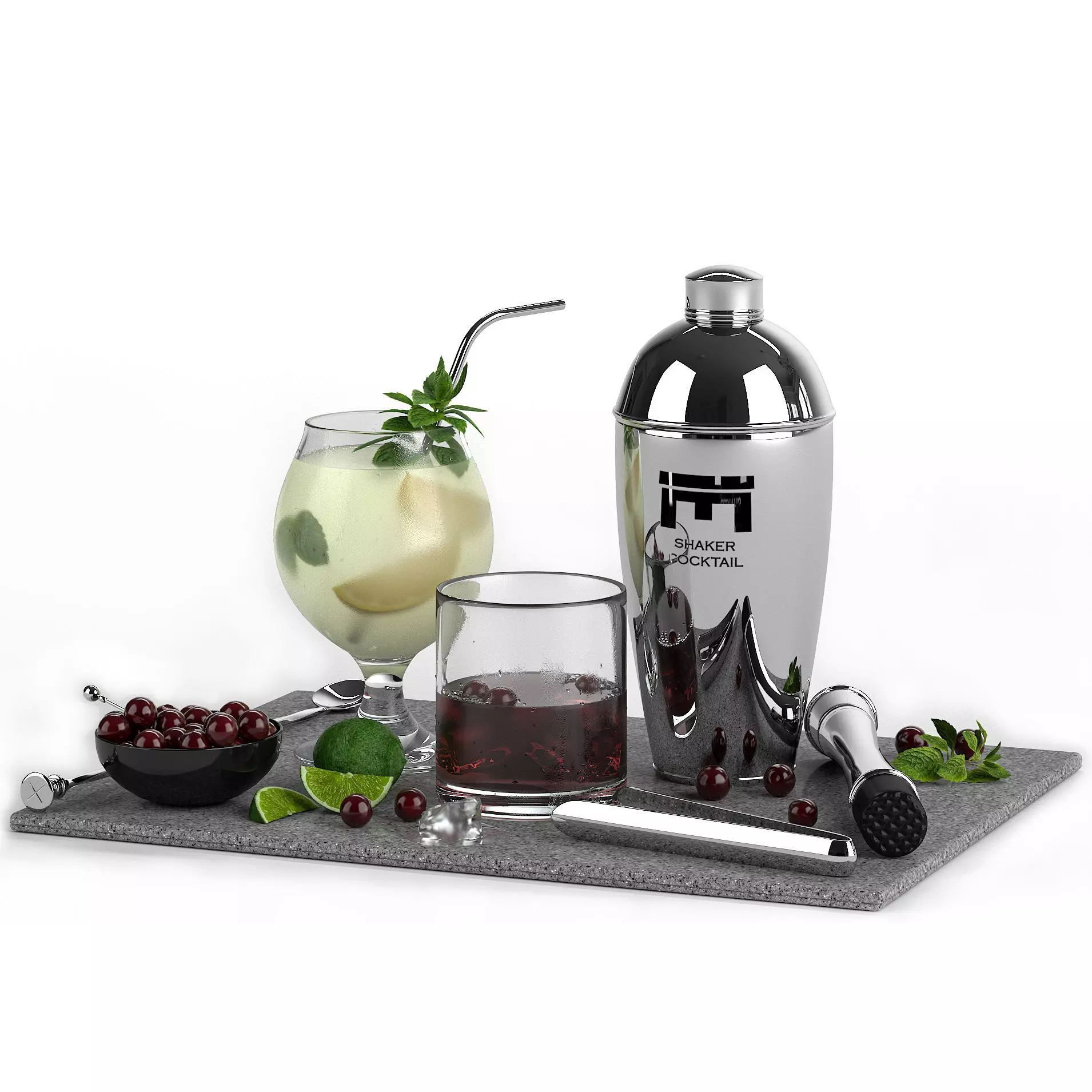 cocktail-Decor-set 3D model_0