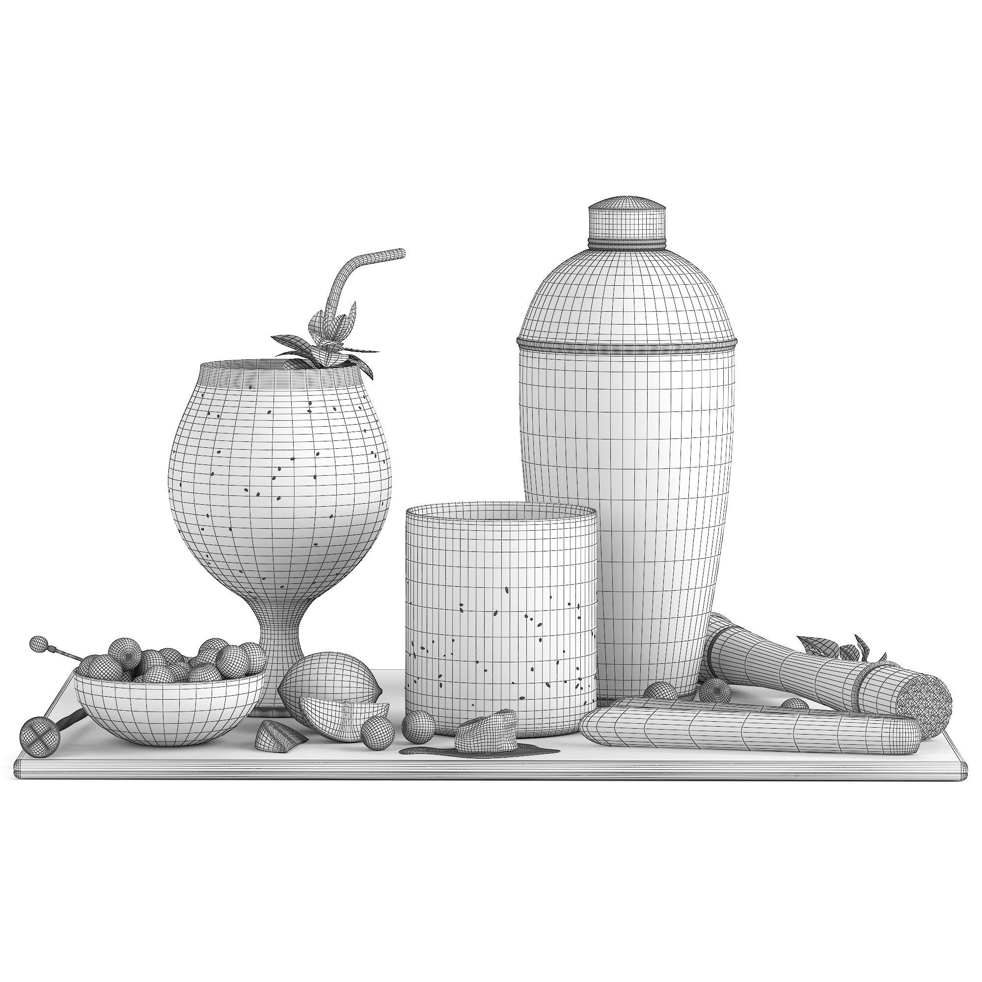 cocktail-Decor-set 3D model_3