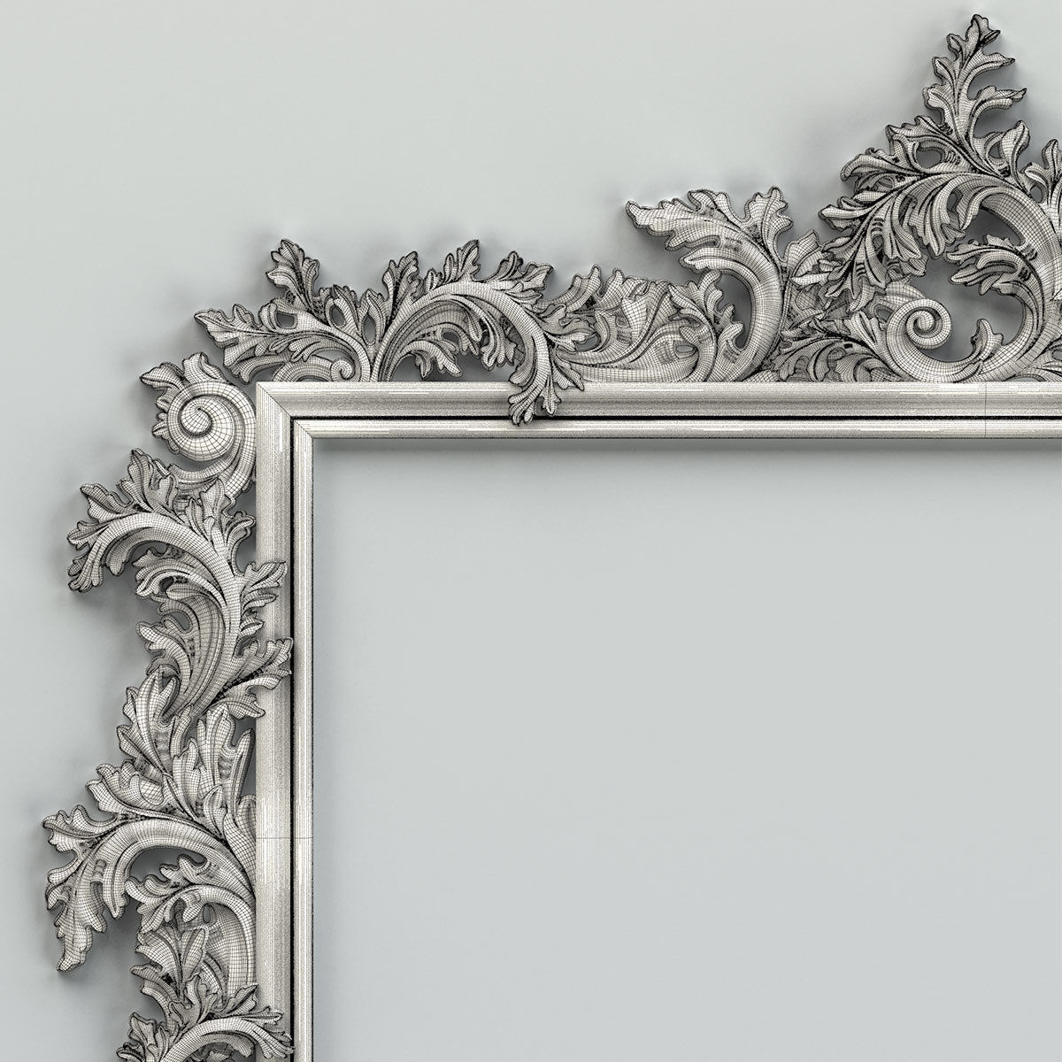 Rectangle mirror frame 019 3D model_7