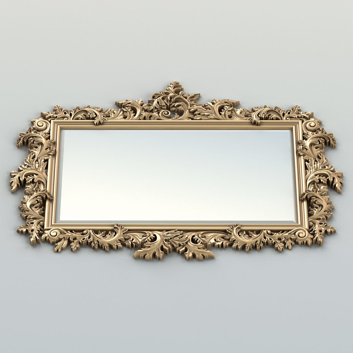Rectangle mirror frame 019 3D model_4