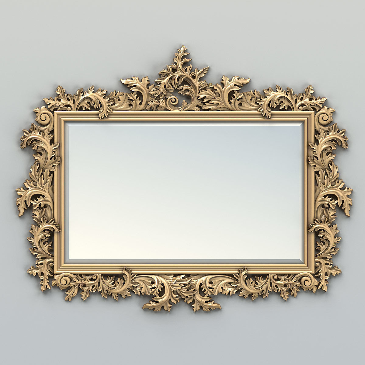 Rectangle mirror frame 019 3D model_1