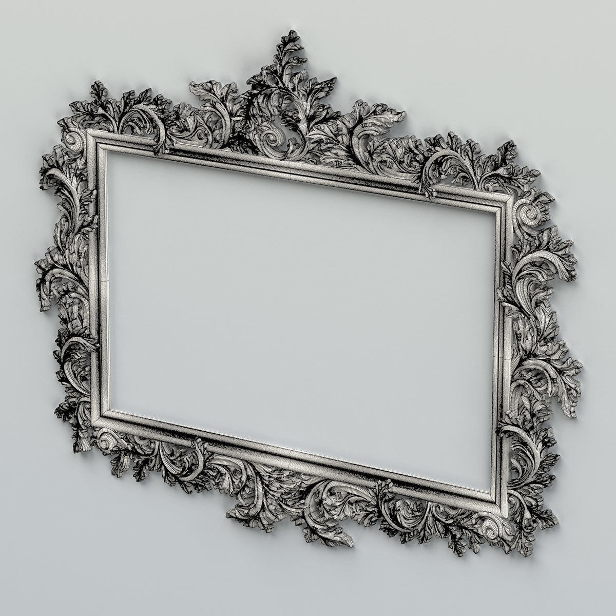 Rectangle mirror frame 019 3D model_8