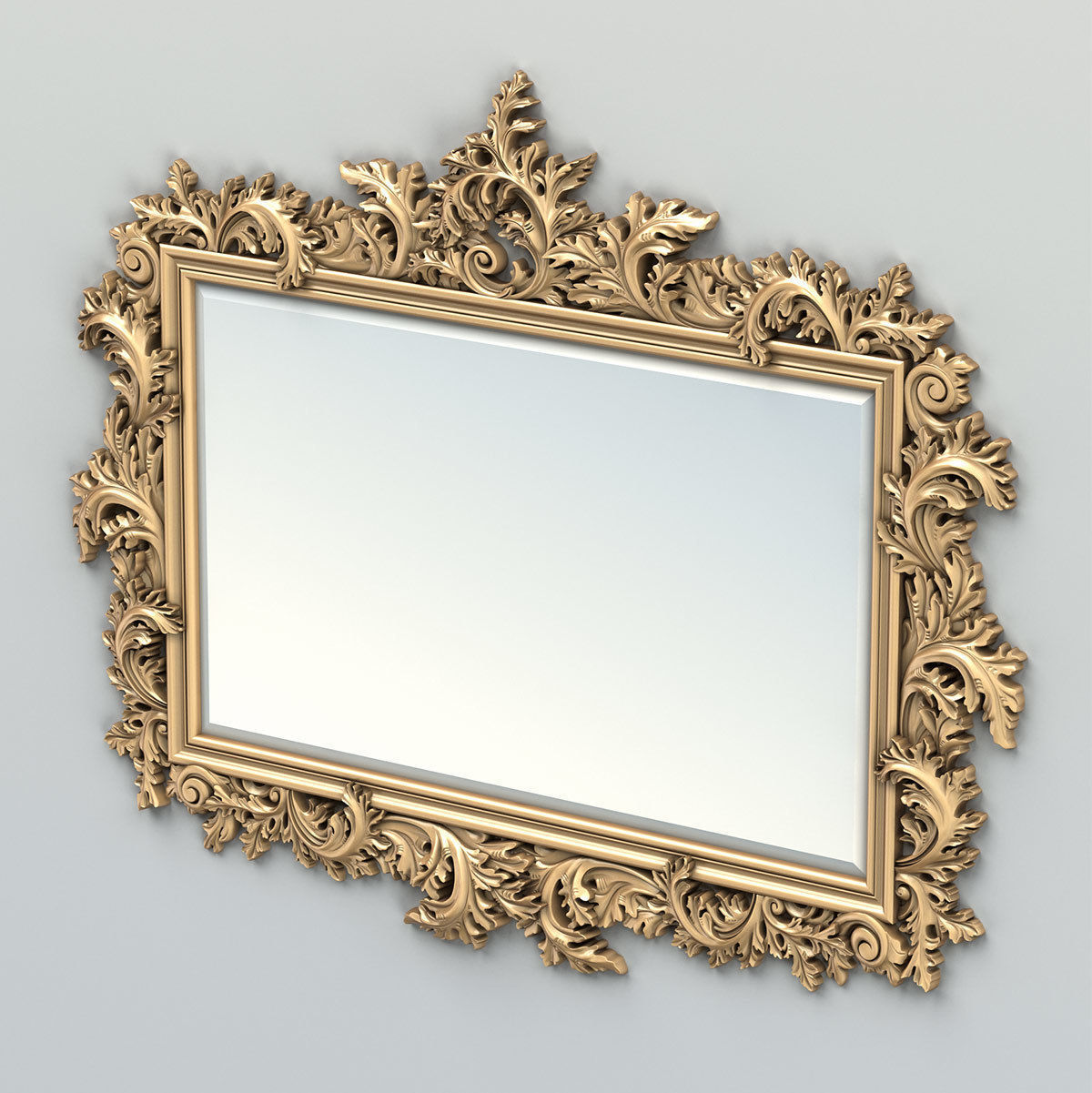 Rectangle mirror frame 019 3D model_3