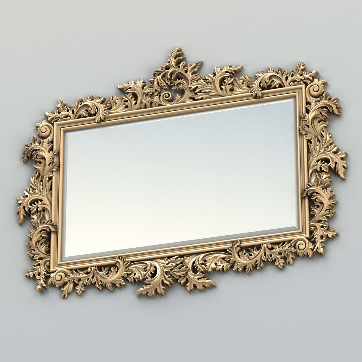Rectangle mirror frame 019 3D model_6