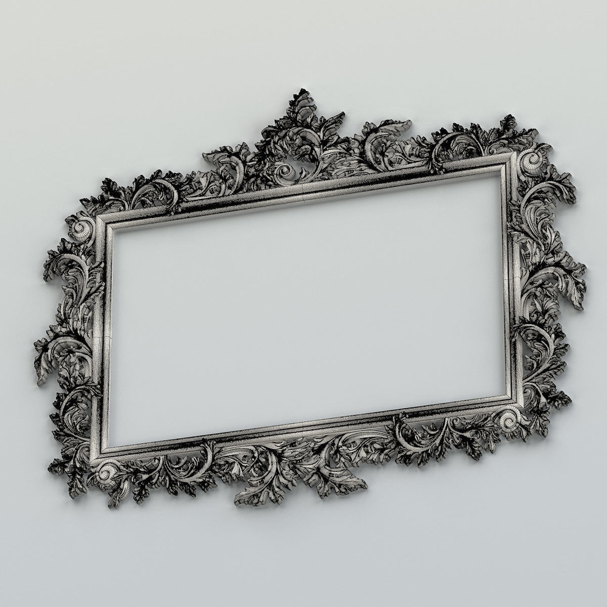 Rectangle mirror frame 019 3D model_9