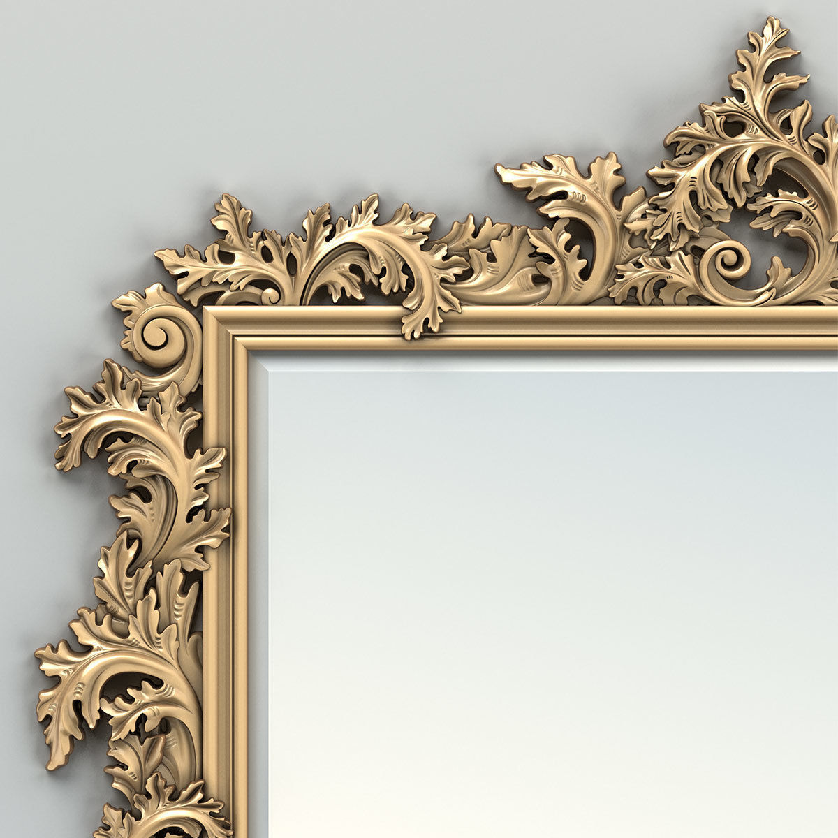 Rectangle mirror frame 019 3D model_2