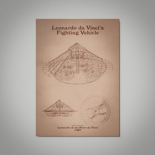 Da Vinci Tank Wall Picture 3D model