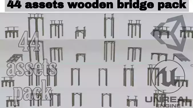 wood bridge assets pack