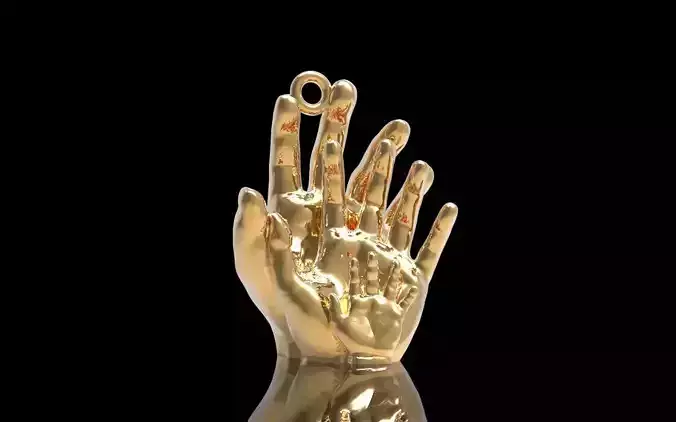 Family Hands pendant 3D print model