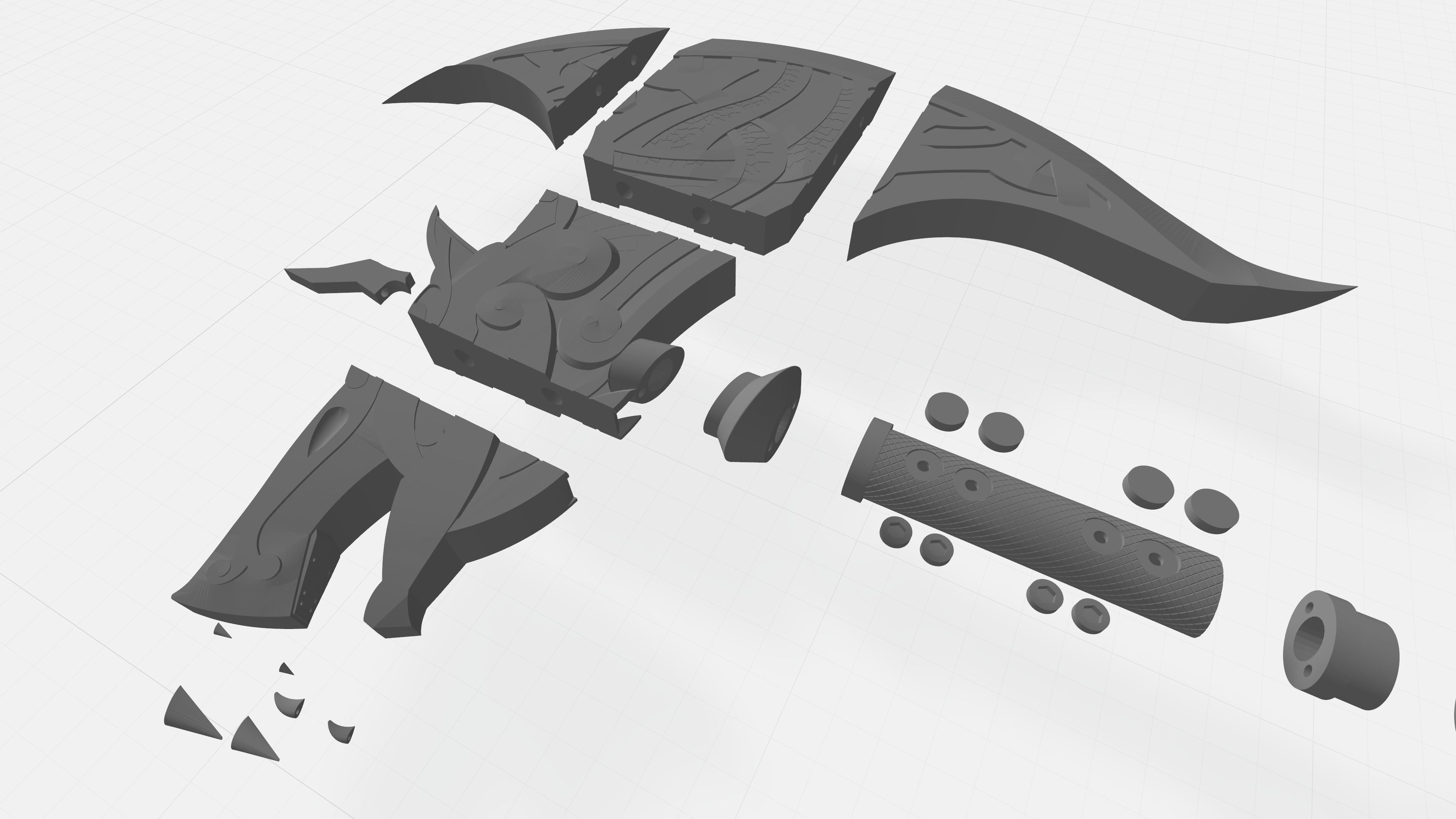 AC Valhalla - Sepulcher Axe 3D print model_6