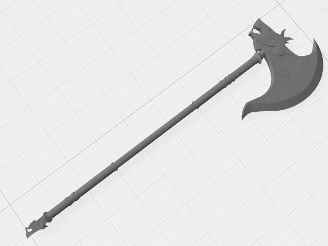 AC Valhalla - Sepulcher Axe 3D print model_2