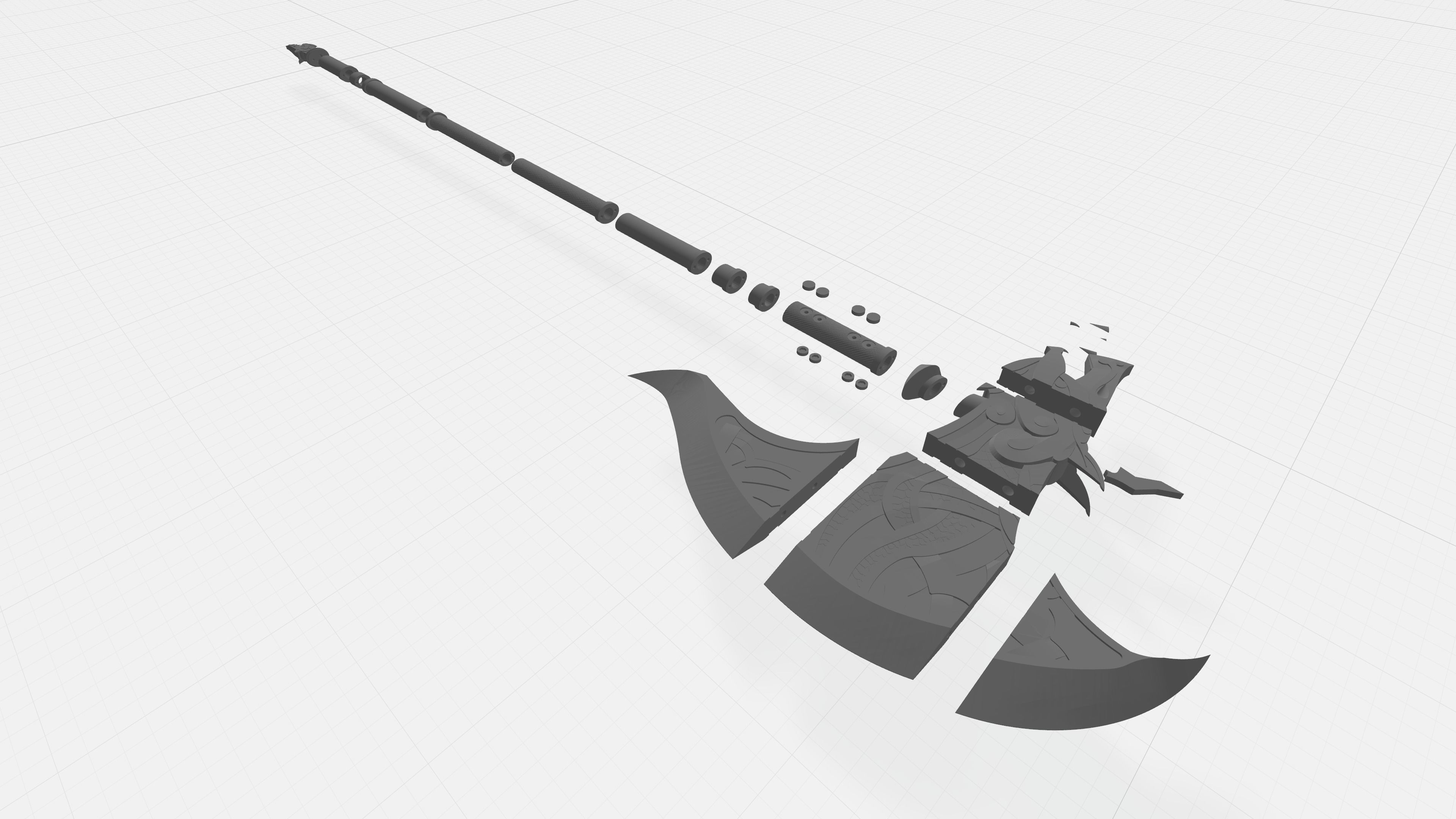 AC Valhalla - Sepulcher Axe 3D print model_5