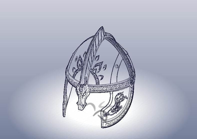 HELM OF EOMER 3D print model_6