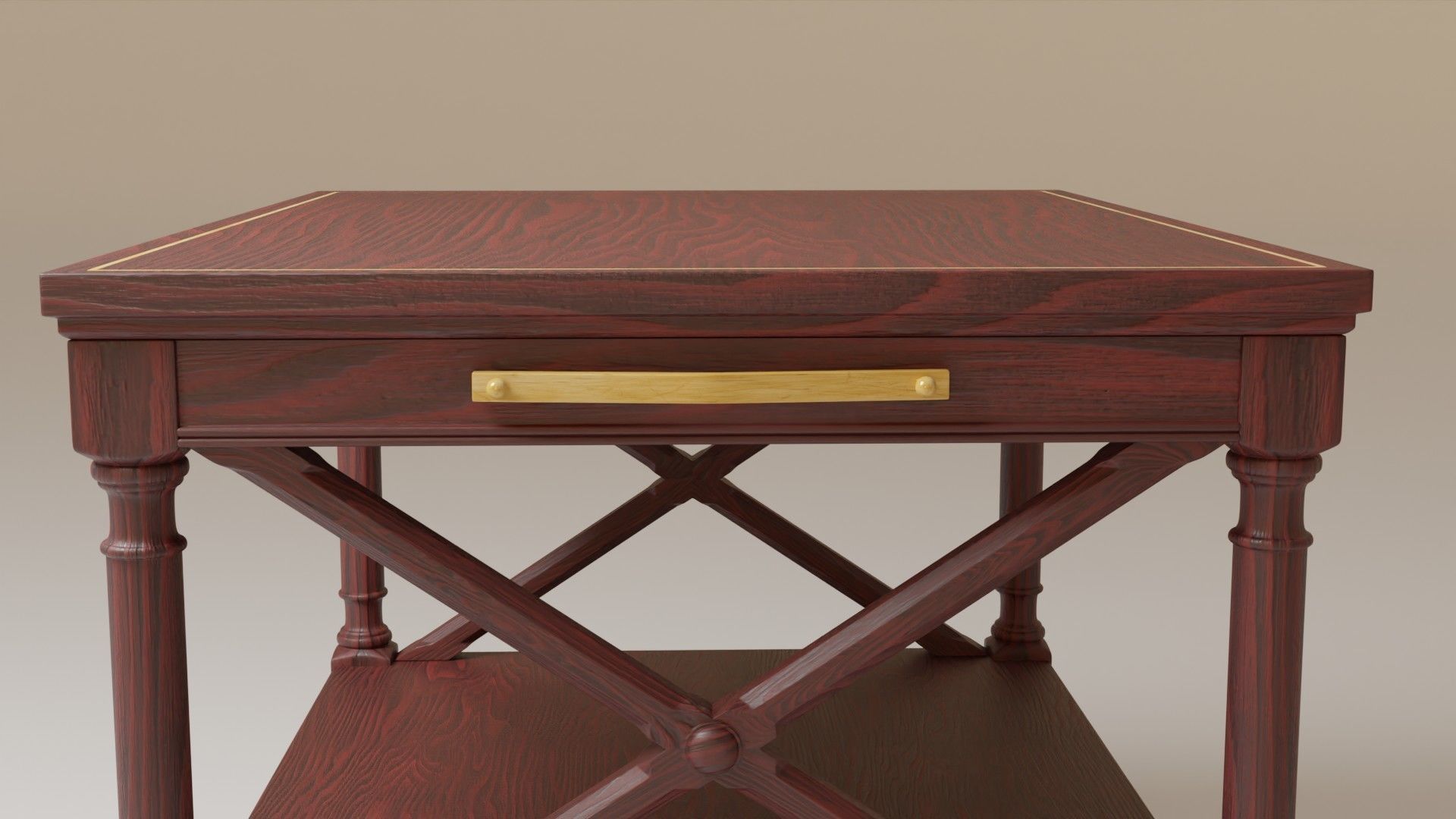 Fancy end table 3D model_2