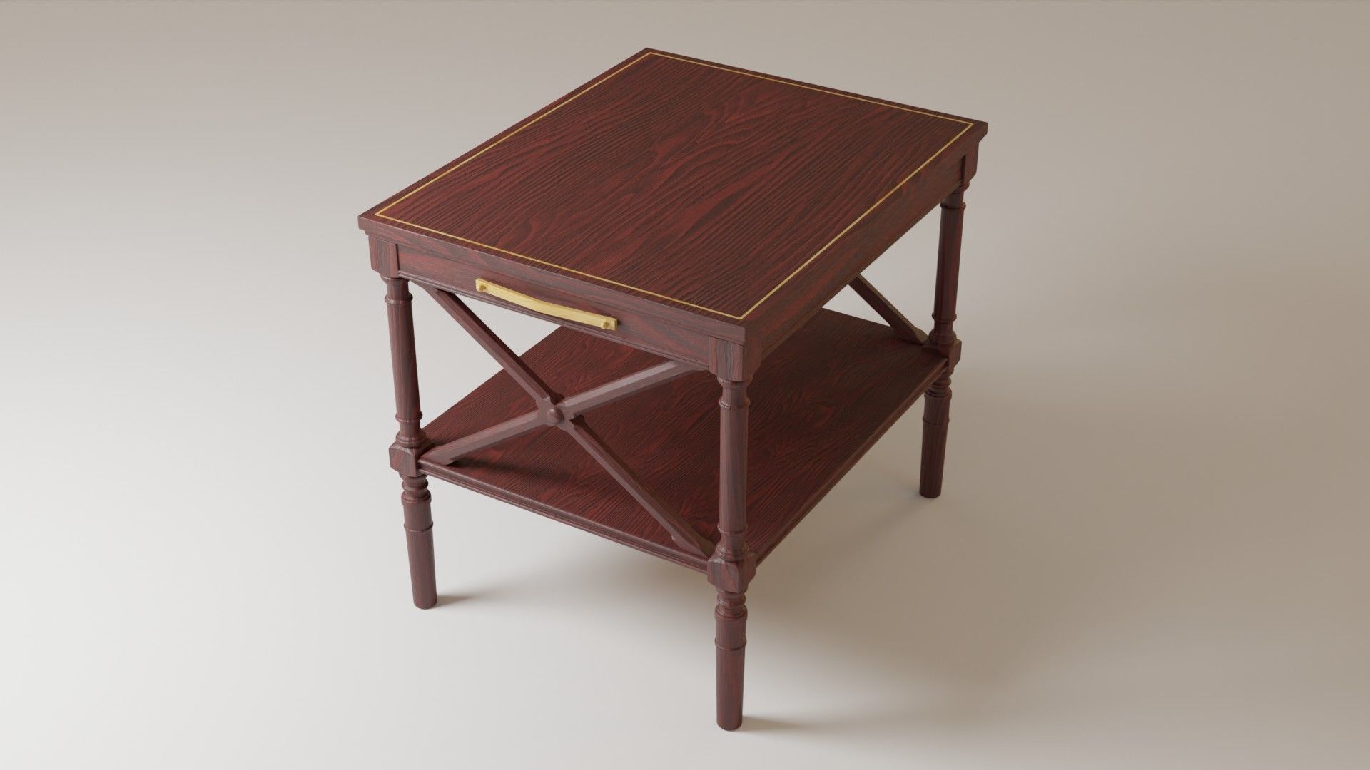 Fancy end table 3D model_3