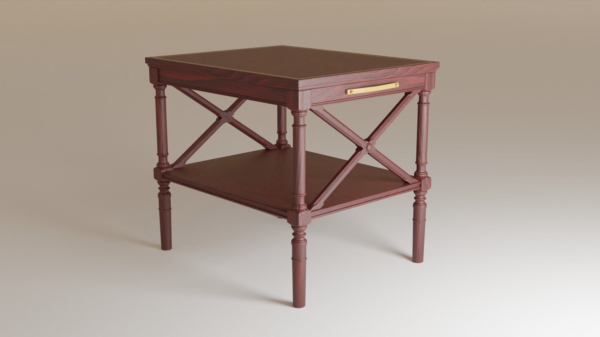 Fancy end table 3D model_4