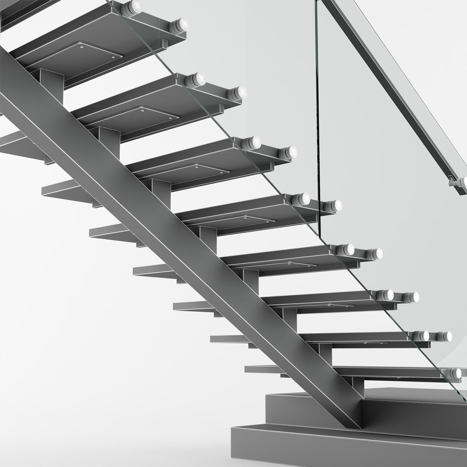 Modern interior stair 07 3D model_14