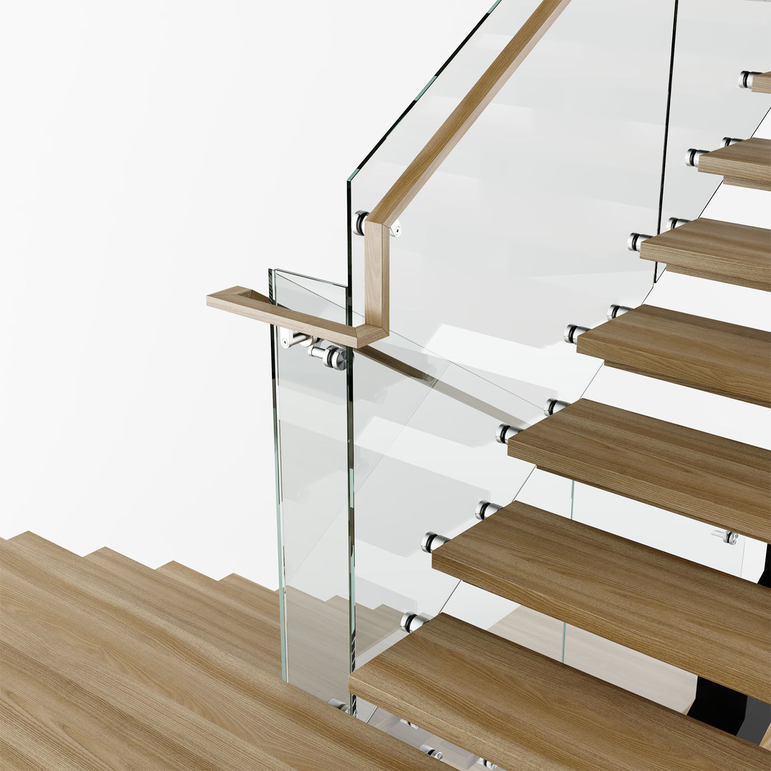 Modern interior stair 07 3D model_9