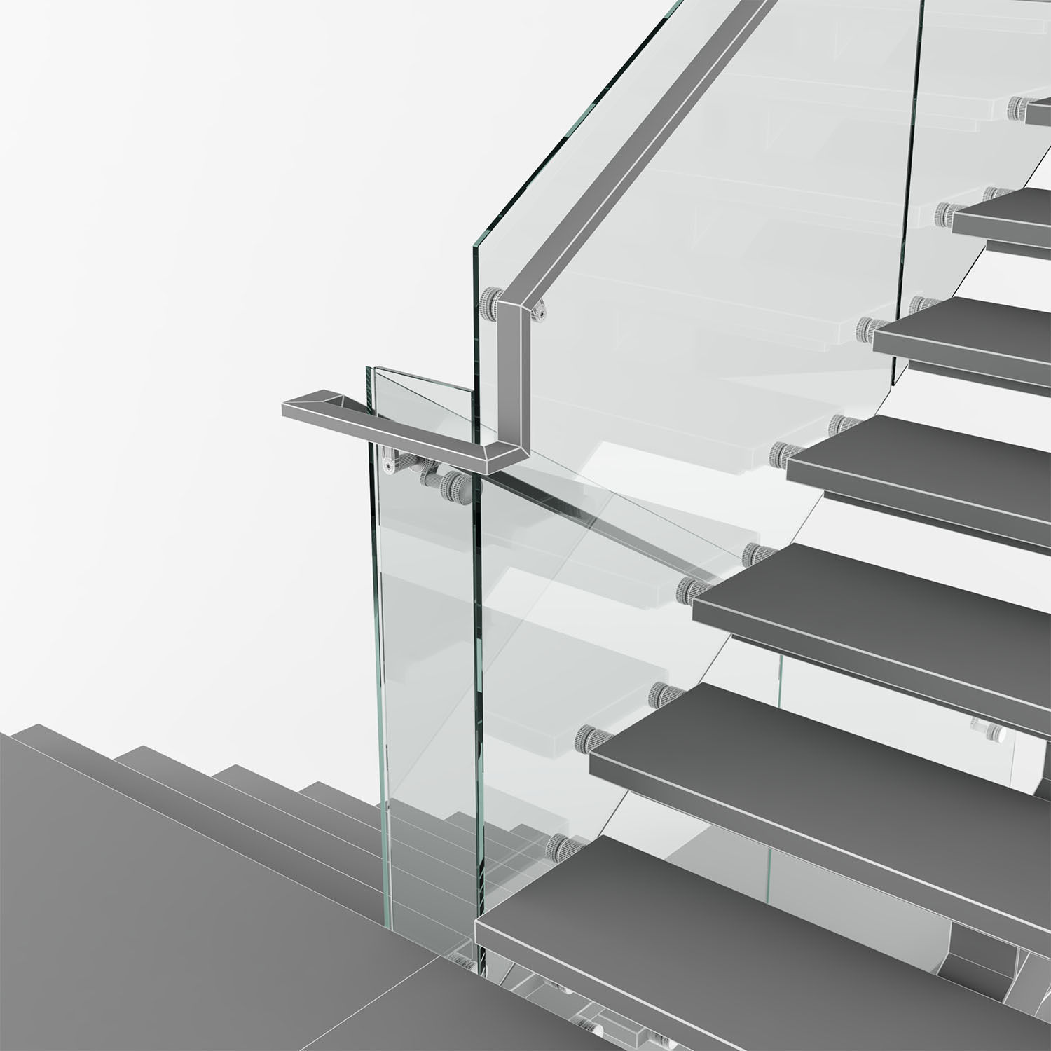 Modern interior stair 07 3D model_13
