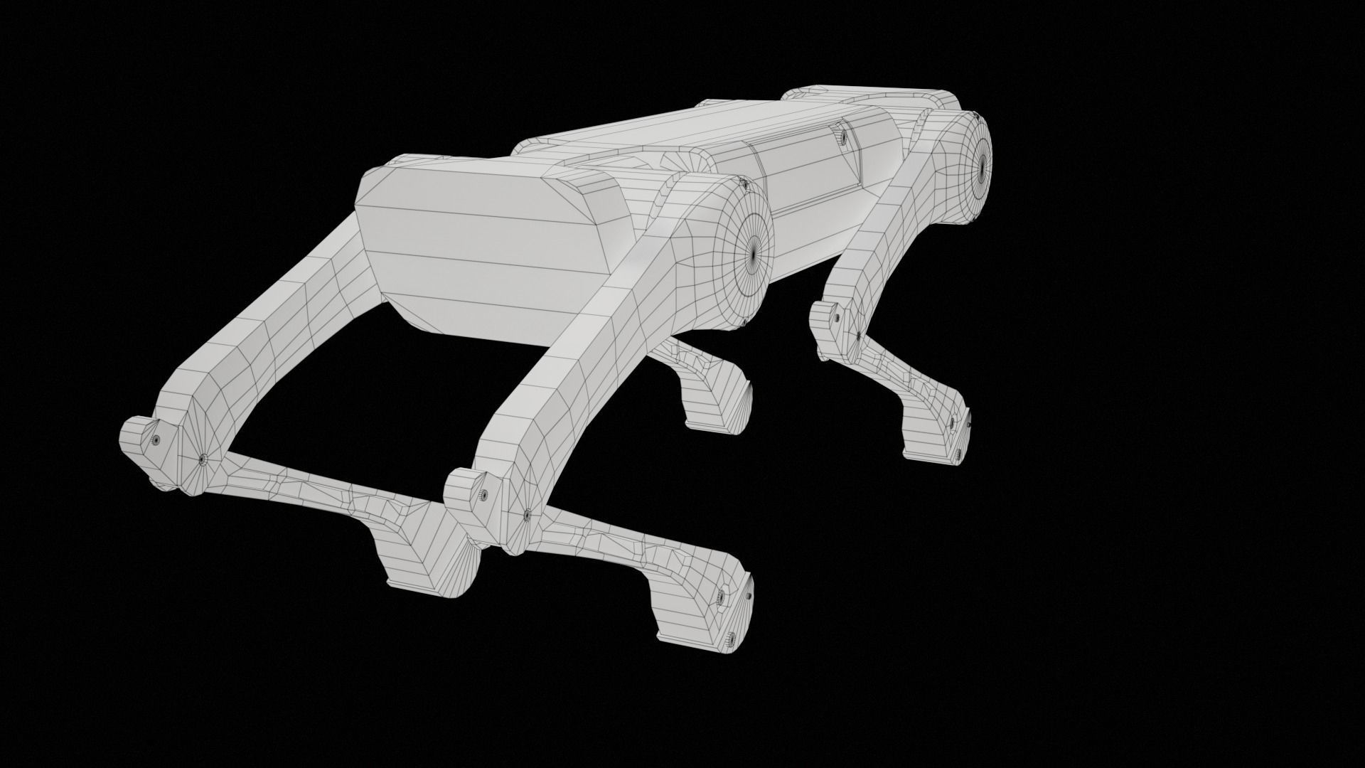 Alien-Go Robot Dog PBR Gameready Low-poly 3D model_35