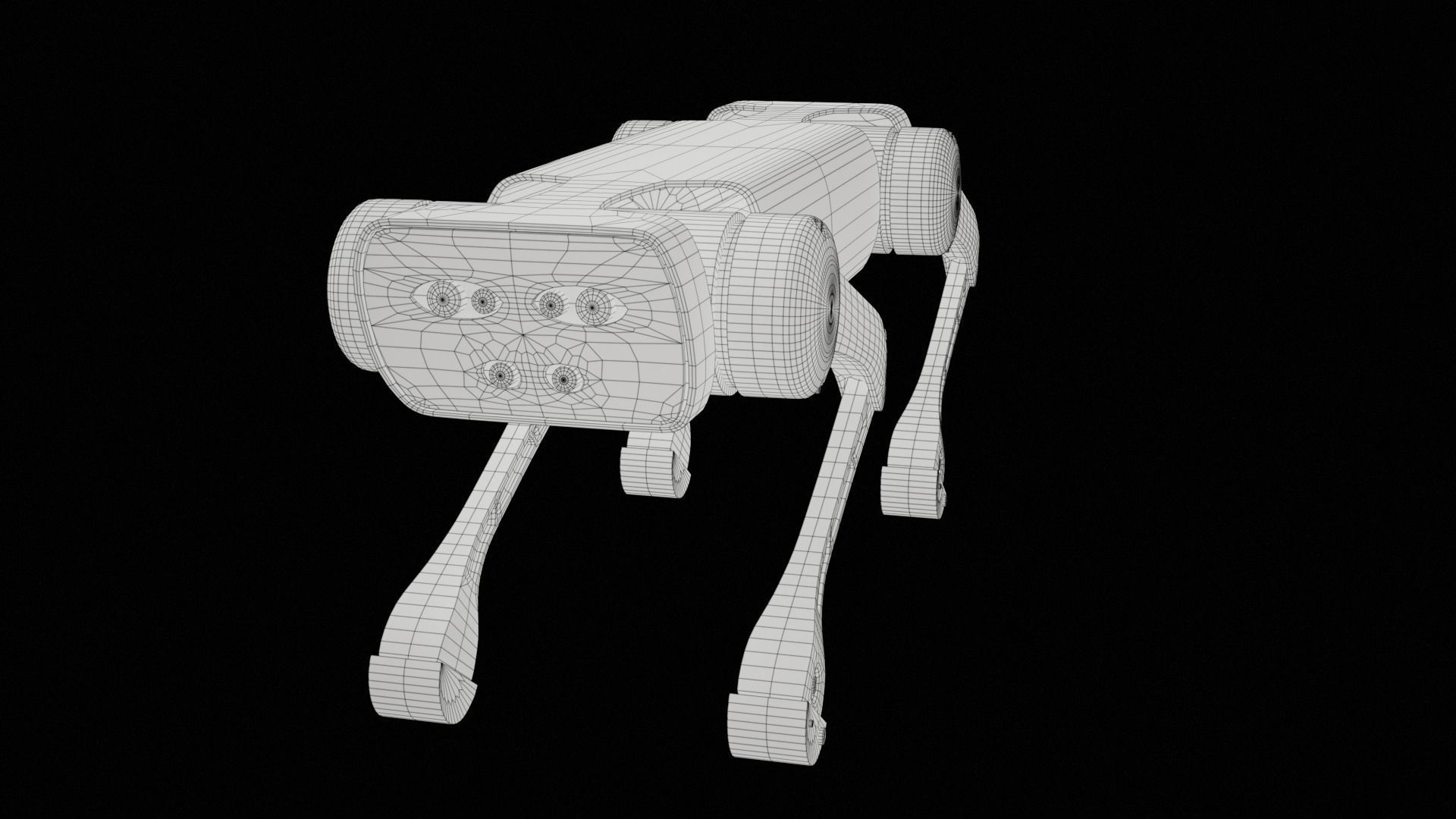 Alien-Go Robot Dog PBR Gameready Low-poly 3D model_43