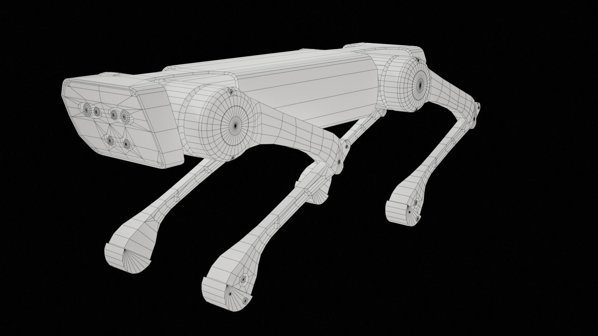 Alien-Go Robot Dog PBR Gameready Low-poly 3D model_27