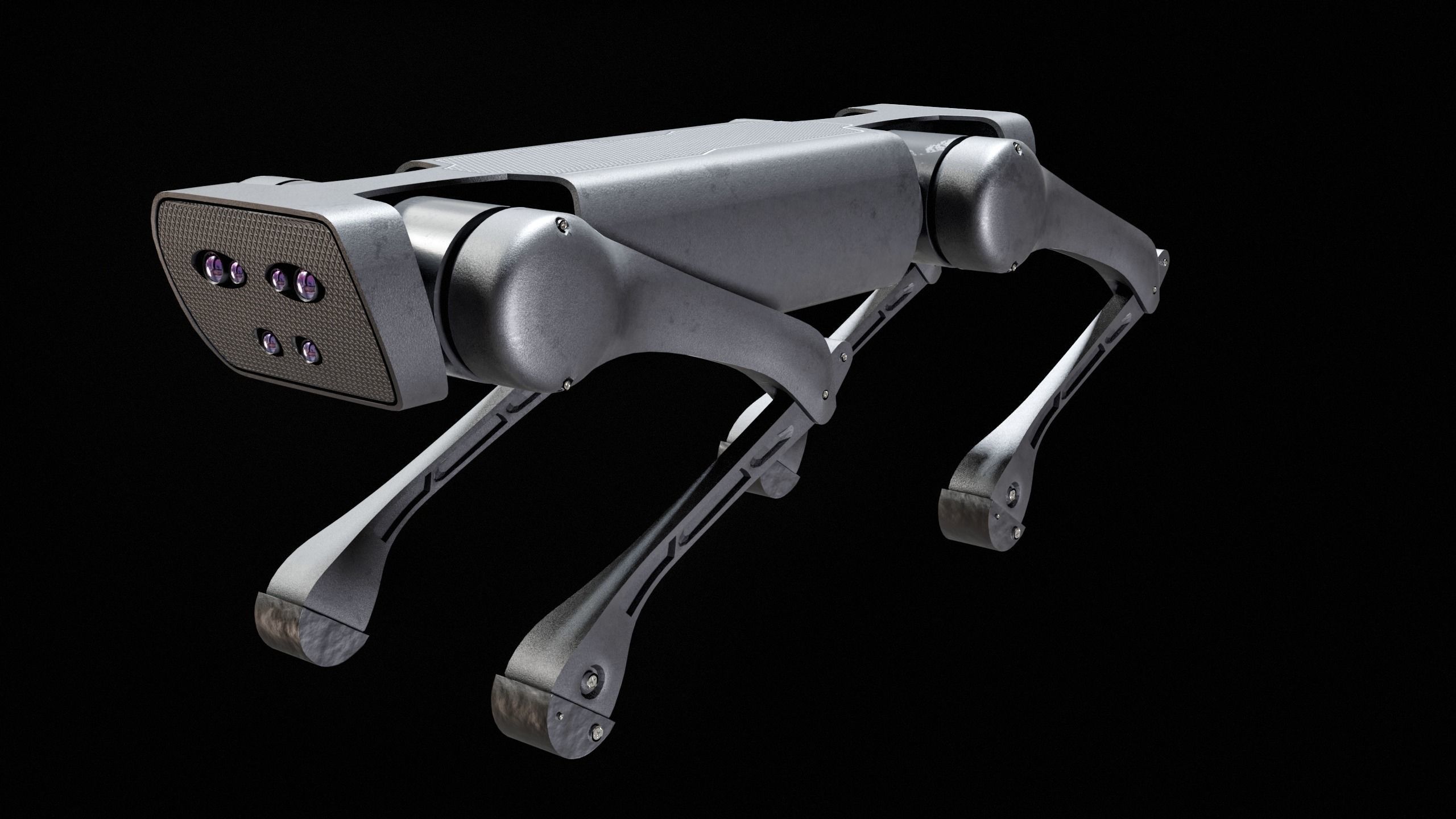 Alien-Go Robot Dog PBR Gameready Low-poly 3D model_2