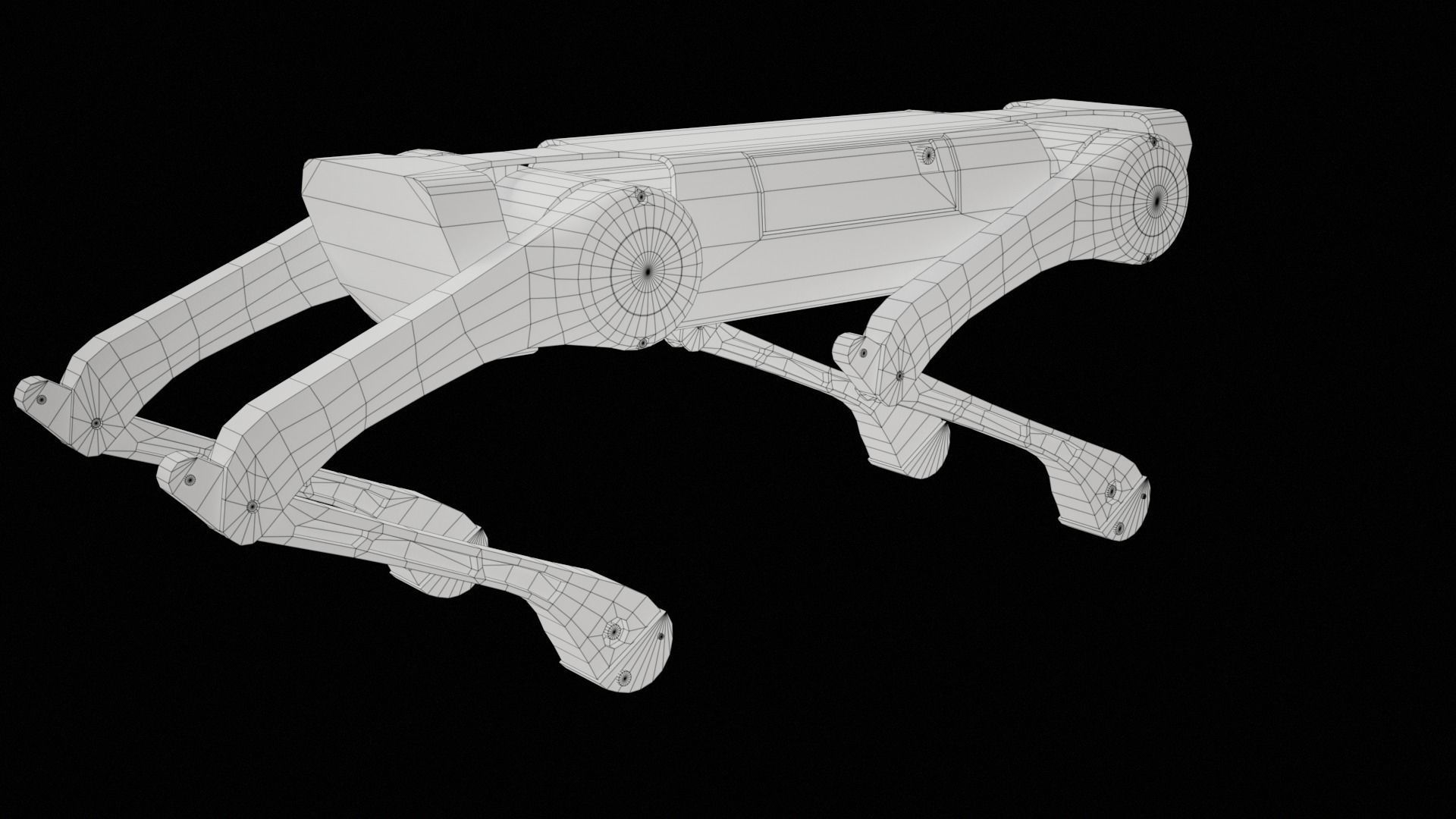 Alien-Go Robot Dog PBR Gameready Low-poly 3D model_34