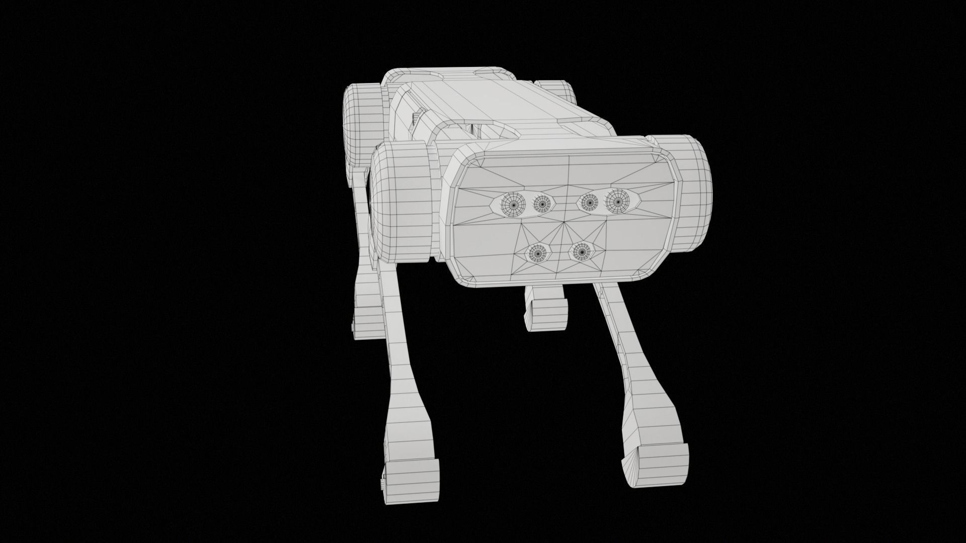 Alien-Go Robot Dog PBR Gameready Low-poly 3D model_29