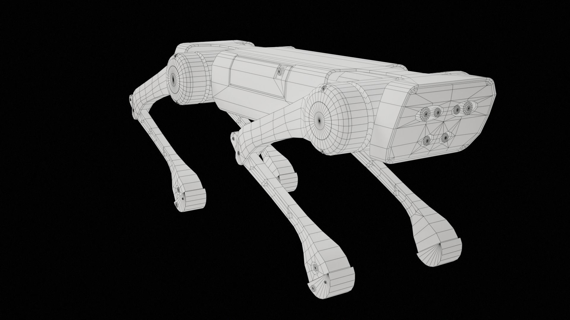 Alien-Go Robot Dog PBR Gameready Low-poly 3D model_30