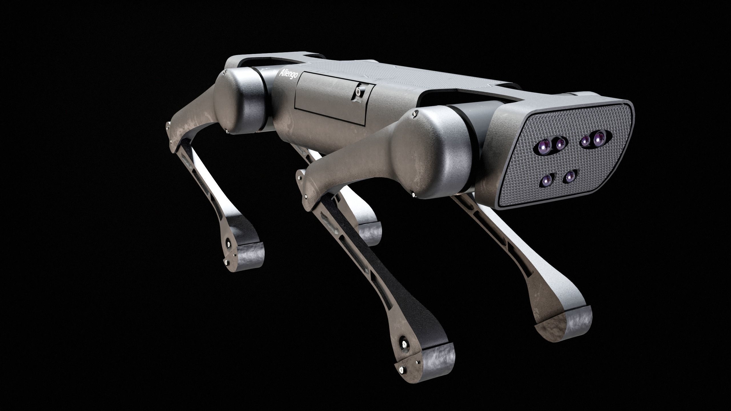 Alien-Go Robot Dog PBR Gameready Low-poly 3D model_6